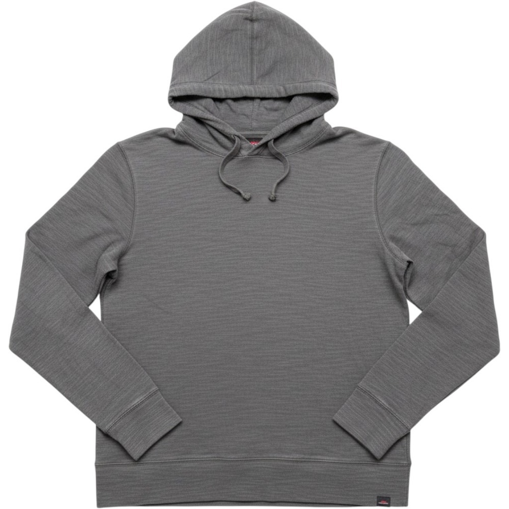 Faherty Mens Organic Cotton Slub Hoodie Charcoal Gray Large